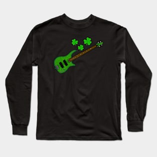 Bass Guitar St Patrick's Day Bassist Irish Musician Long Sleeve T-Shirt